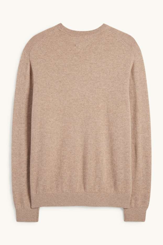 Hommes - Pull en cachemire - beige