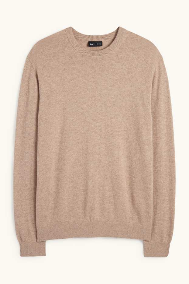 Hommes - Pull en cachemire - beige
