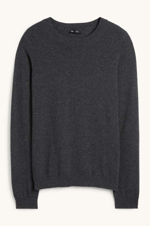 Femmes - Pull en cachemire - gris foncé