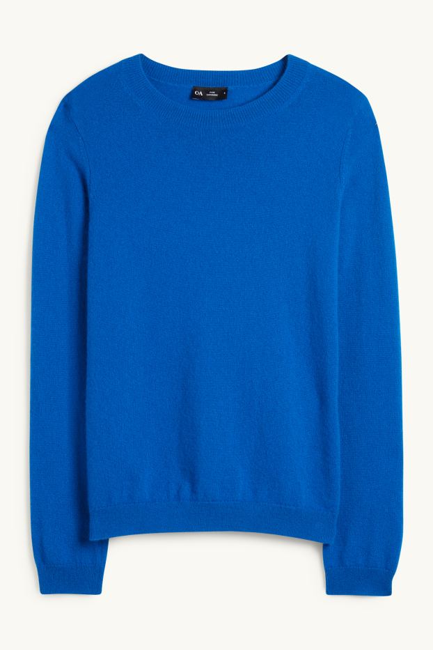 Women - Cashmere jumper - blue
