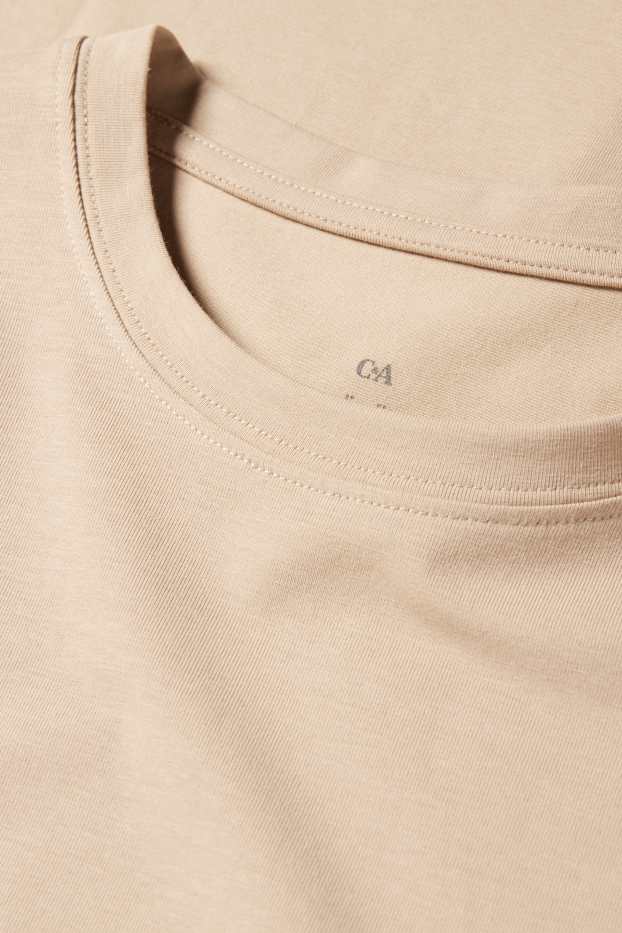 Damen - Langarmshirt - Slim Fit - hellbeige