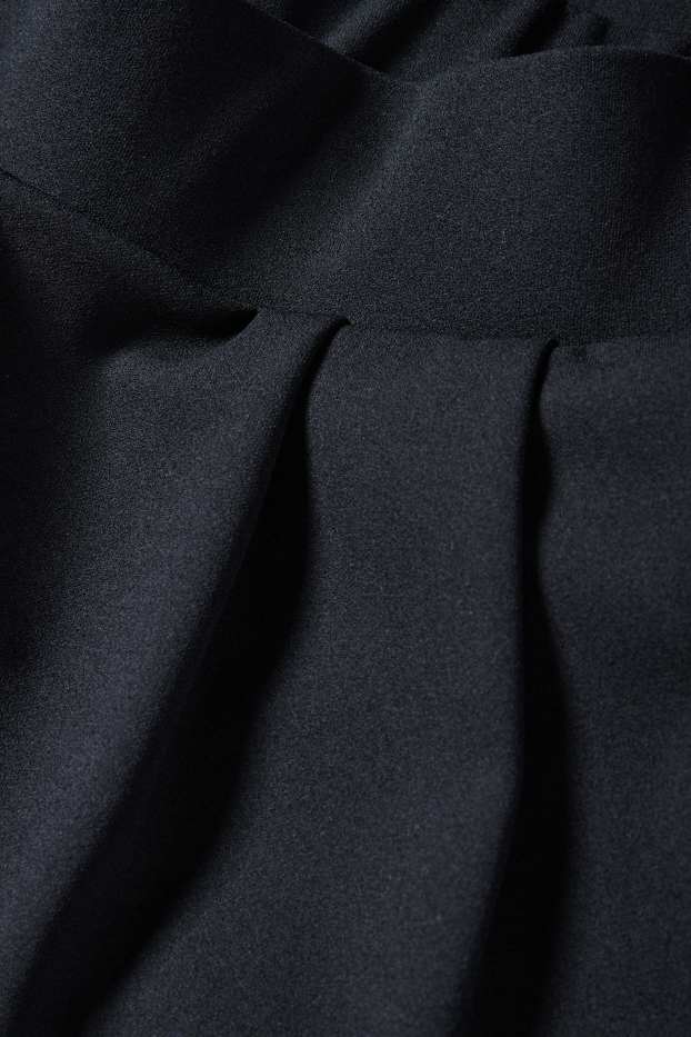 Femmes - Pantalon en jersey - mid waist - palazzo - noir