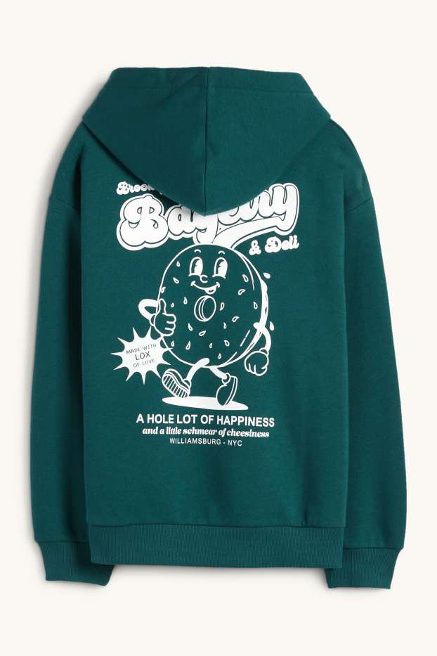 Children Girls - Bagel - hoodie - green