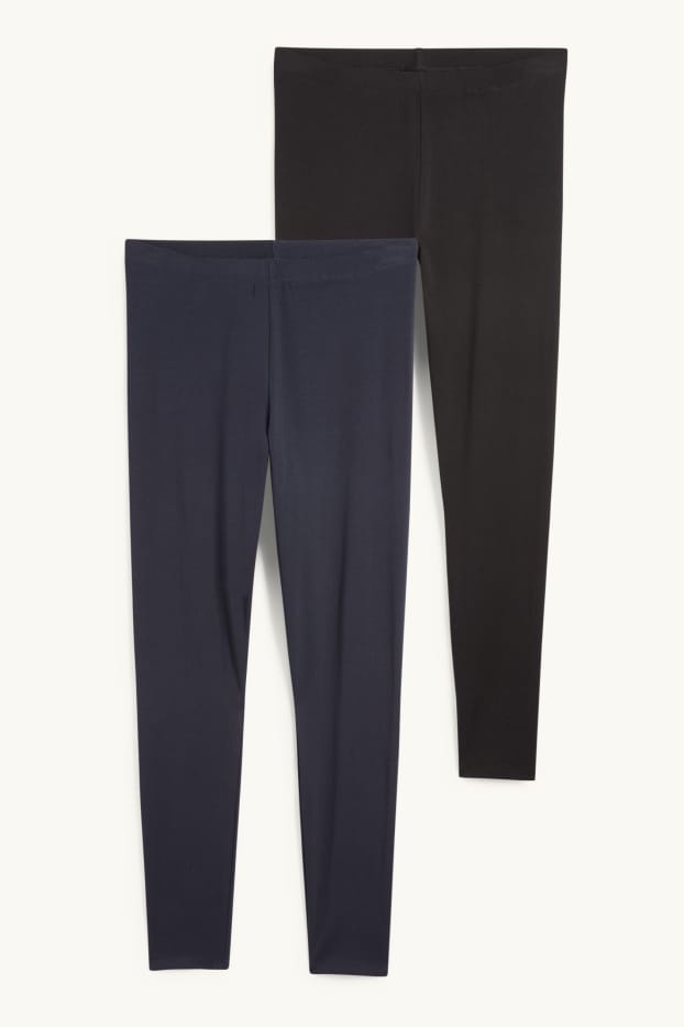 Donna - Confezione da 2 - leggings  - blu scuro