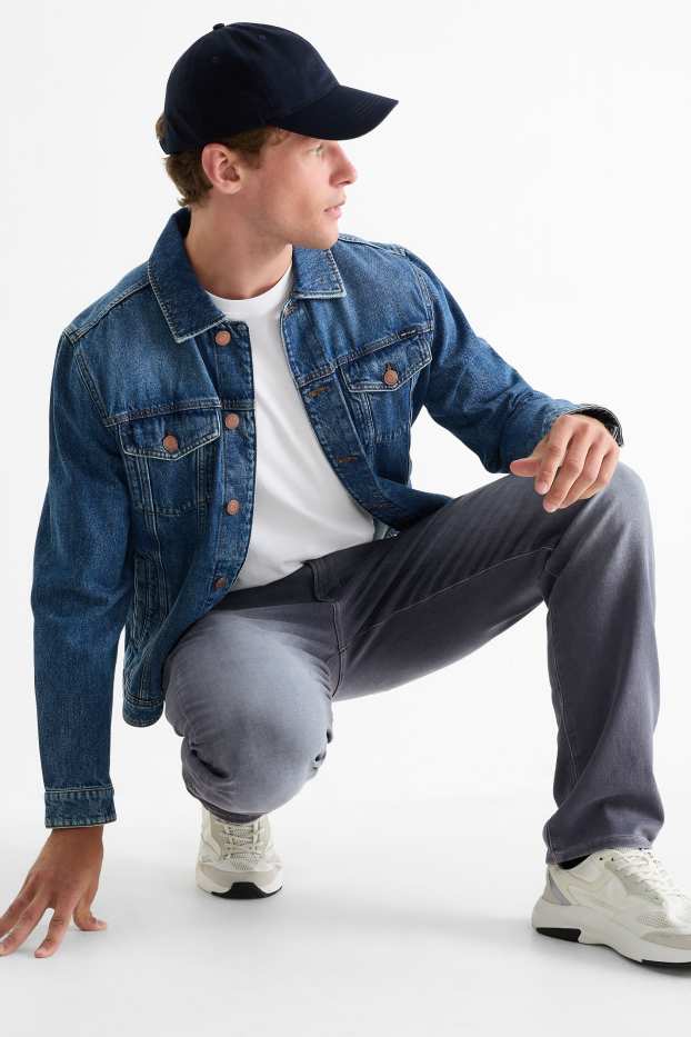 Pánské - Straight jeans - Flex jog denim - LYCRA® - džíny - světle šedé