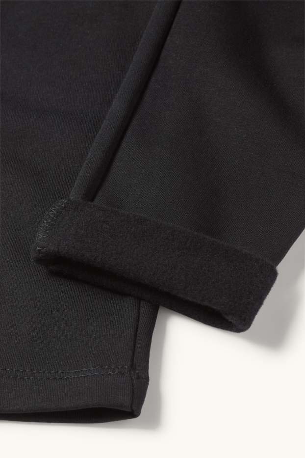 Enfants filles - Lot de 3 - leggings chauds - noir