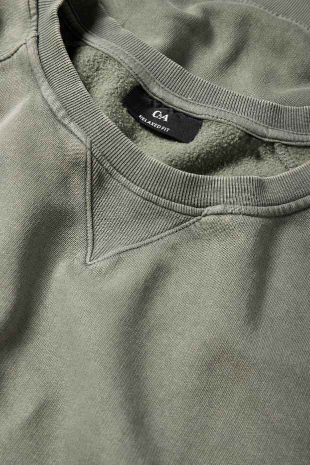 Bărbați - Bluză de molton - kaki