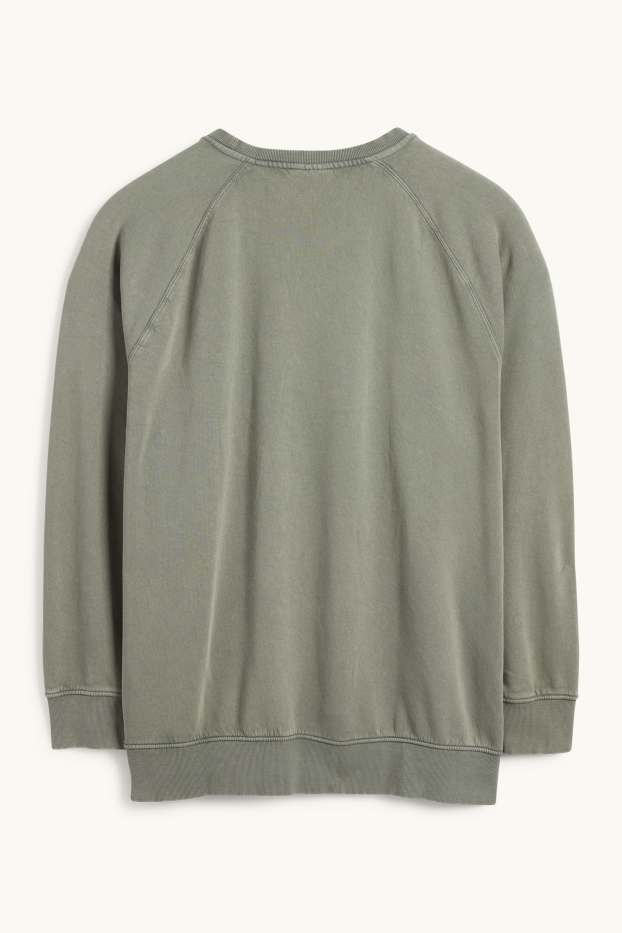 Bărbați - Bluză de molton - kaki