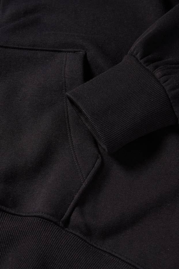 Damen - Sweatjacke mit Kapuze - schwarz