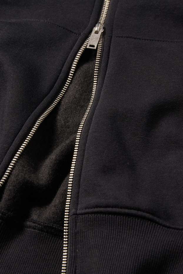 Damen - Sweatjacke mit Kapuze - schwarz