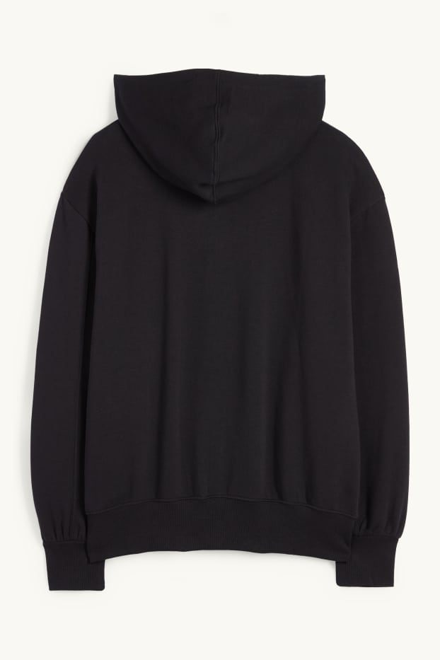 Damen - Sweatjacke mit Kapuze - schwarz