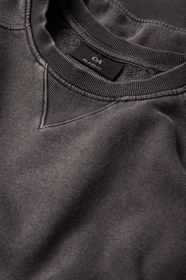 Bărbați - Bluză de molton - gri închis