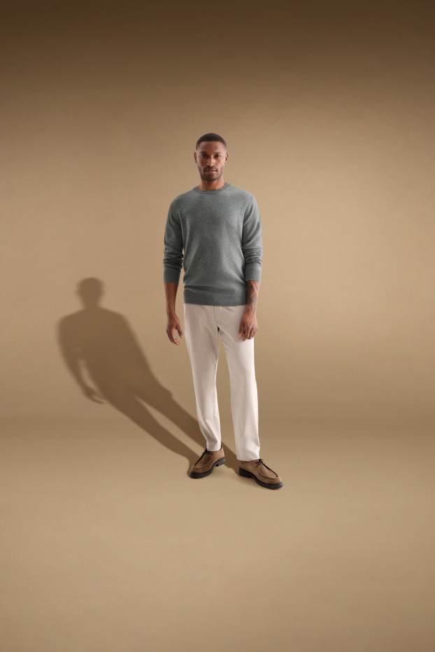 Hommes - Pull en cachemire - bleu clair