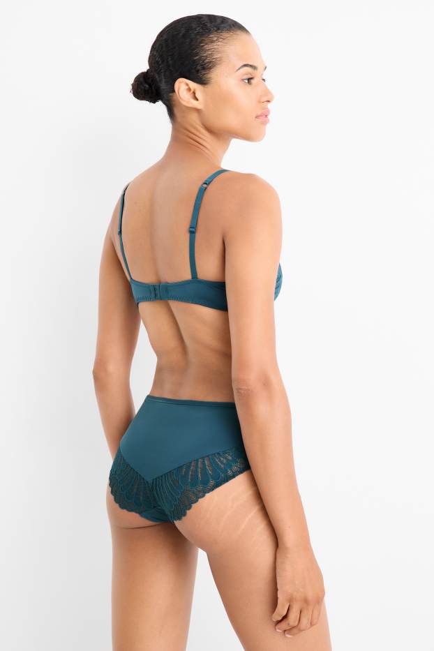 Femmes - Soutien-gorge avec armatures - DEMI - ampliforme - vert foncé