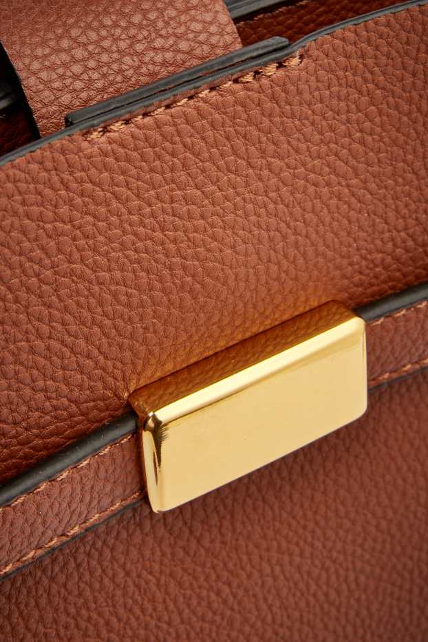 Dámské - Taška přes rameno - imitace kůže - hnědá