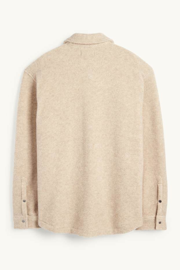 Hommes - Veste-chemise - relaxed fit - beige