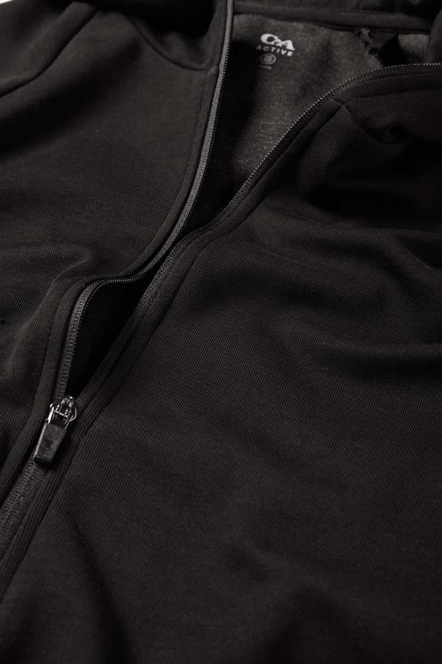 Uomo - Giacca sportiva con cappuccio - nero