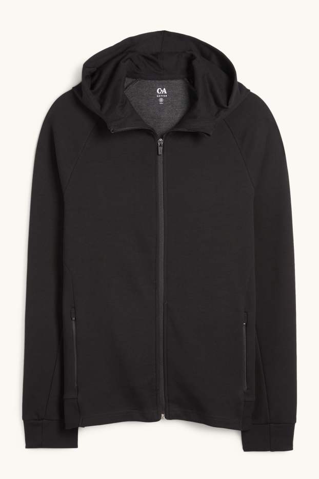 Uomo - Giacca sportiva con cappuccio - nero