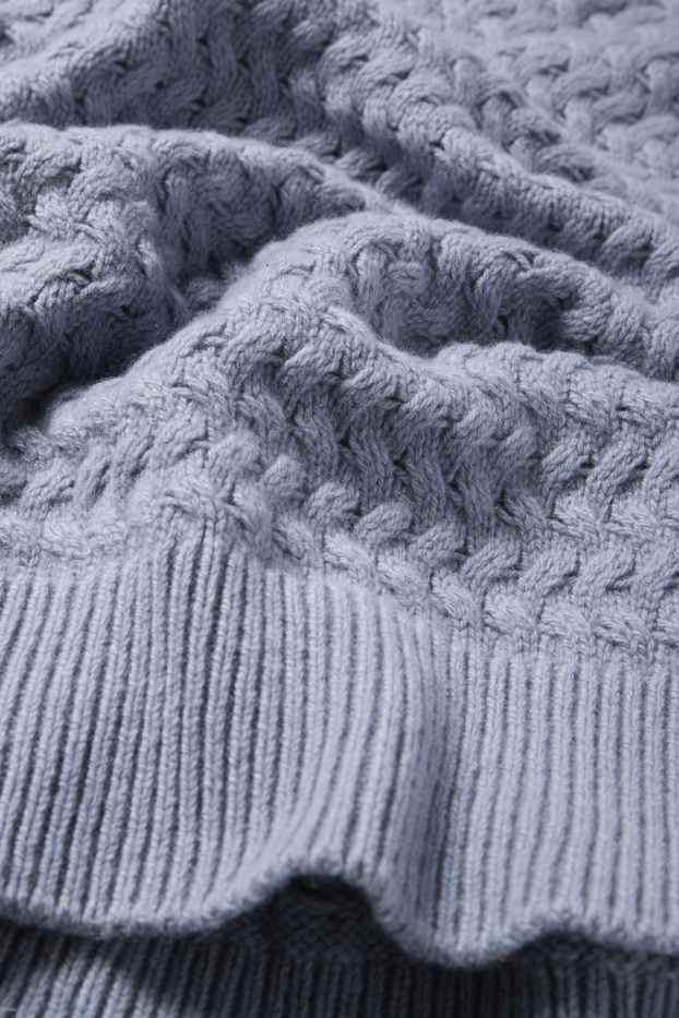 Dona - Jersei de caixmir - trenat - blau