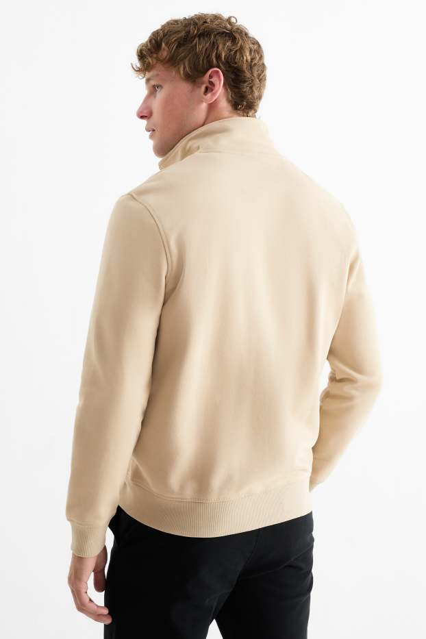 Men - Zip-through sweatshirt - beige