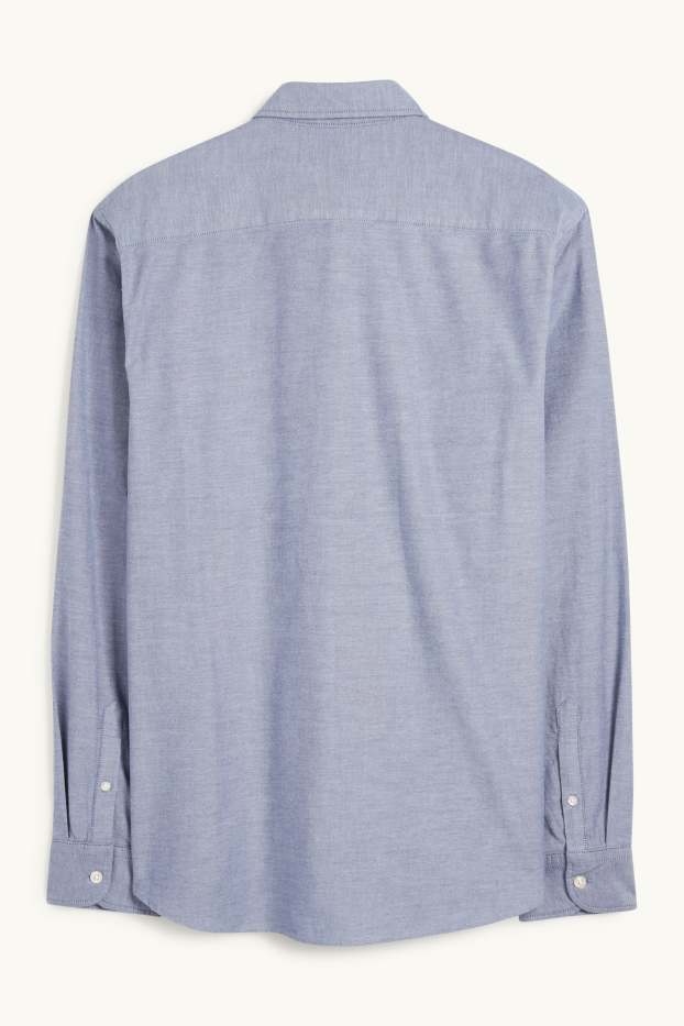 Bărbați - Cămașă - regular fit - guler cu nasturi - albastru