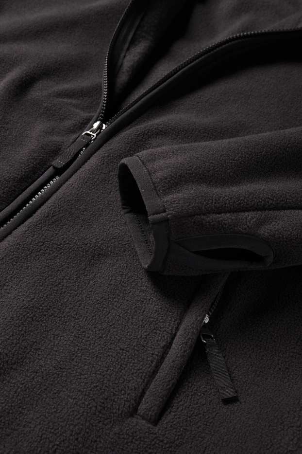 Dona - Dessuadora oberta polar  - gris fosc