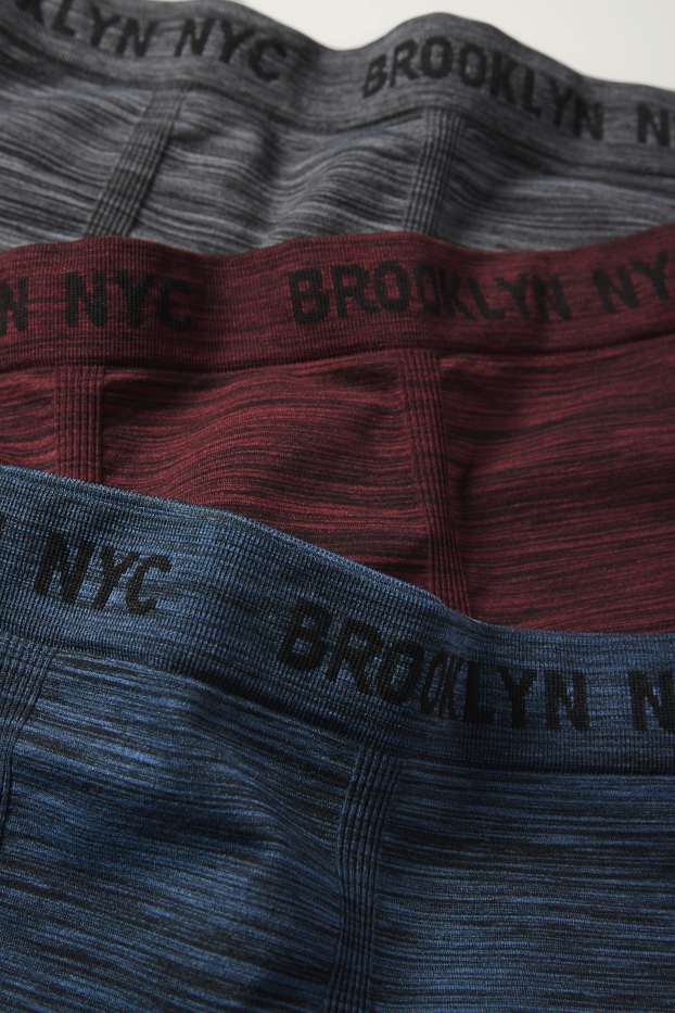 Kinderen: jongens - Set van 3 - boxershorts - naadloos - donkerblauw