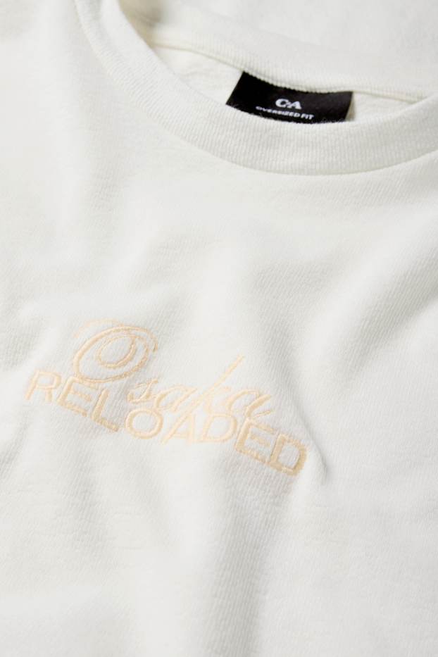 Heren - T-shirt - oversized - wit