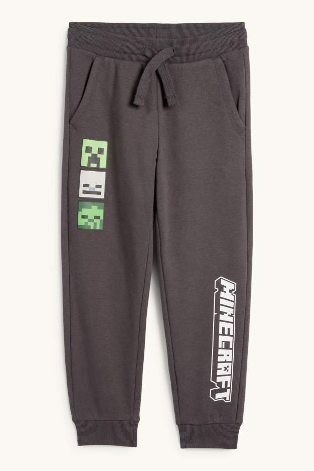 Children Boys - Minecraft - joggers - dark gray
