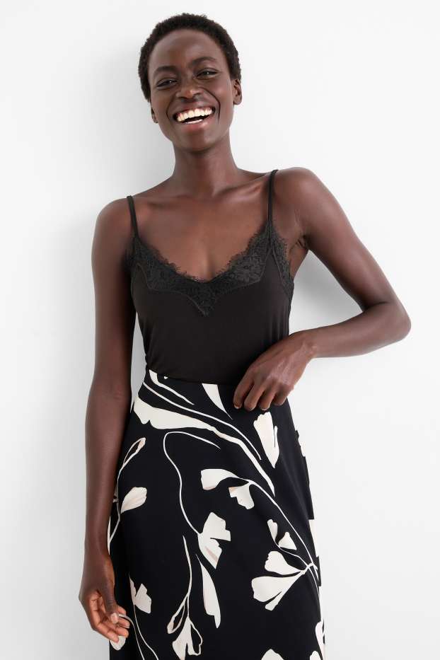 Damen - Hemdchen - schwarz