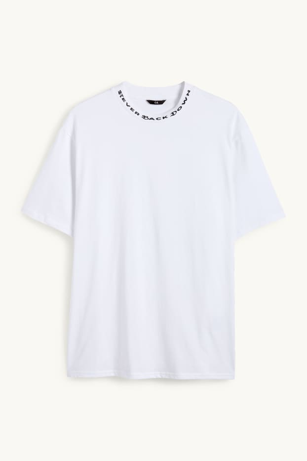 Pánské - Tričko - relaxed fit - bílá