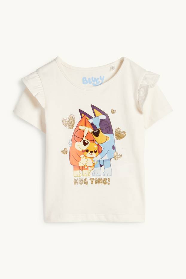 Nena - Bluey - samarreta de mànigues curtes - blanc trencat