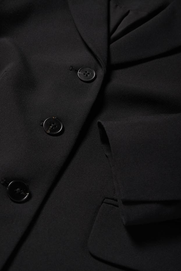 Kobiety - Żakiet biznesowy - z wcięciem w talii - czarny