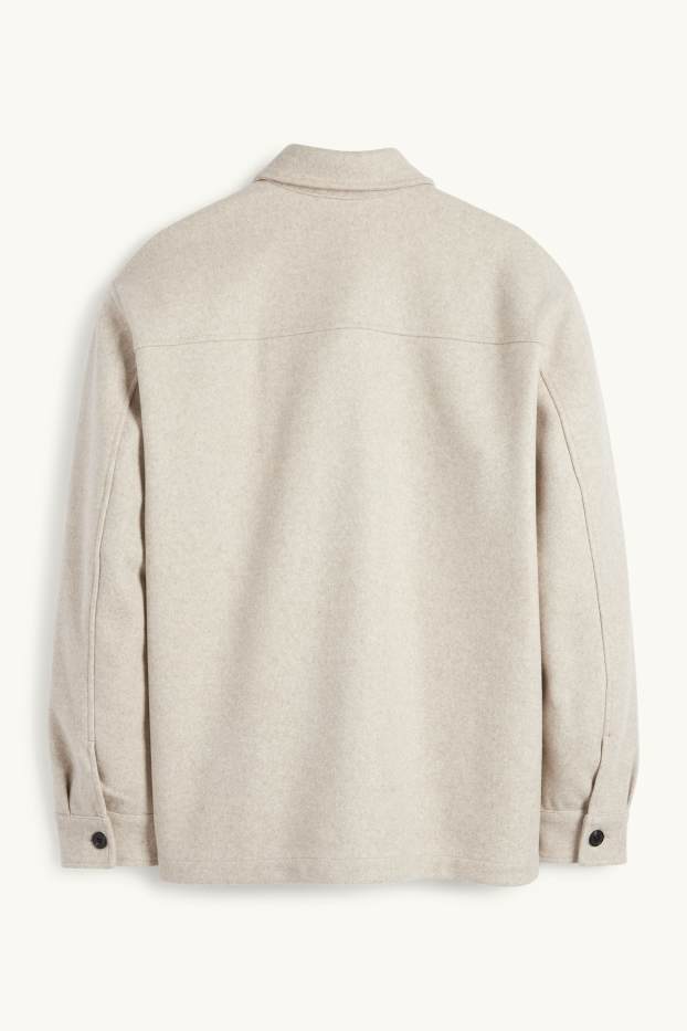 Home - Sobrecamisa - relaxed fit - Kent - beix clar