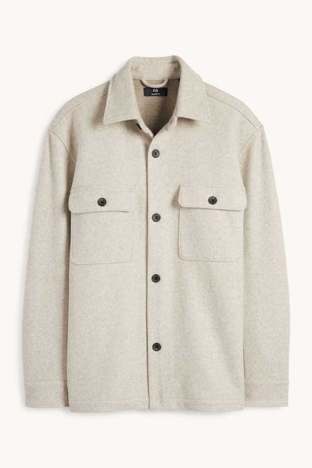 Home - Sobrecamisa - relaxed fit - Kent - beix clar