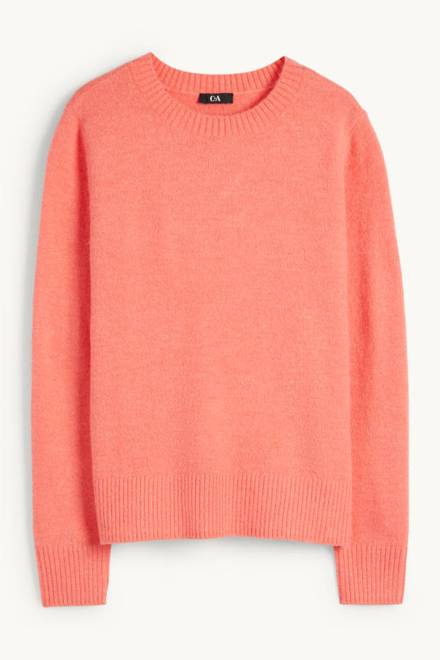 Femmes - Pull en maille fine - orange