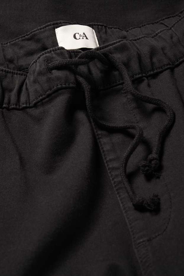 Hommes - Pantalon cargo - tapered fit - LYCRA® - noir