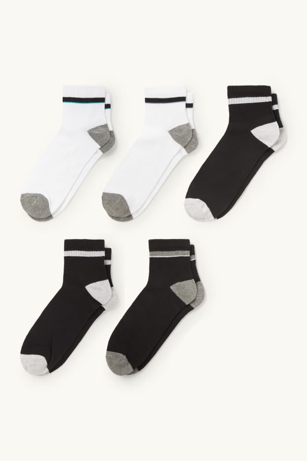 Uomo - Confezione da 7 - calzini corti - nero / bianco