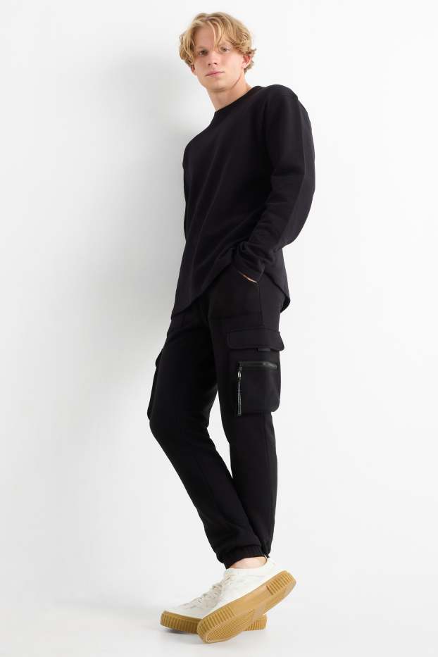 Uomo - Pantaloni sportivi cargo - nero