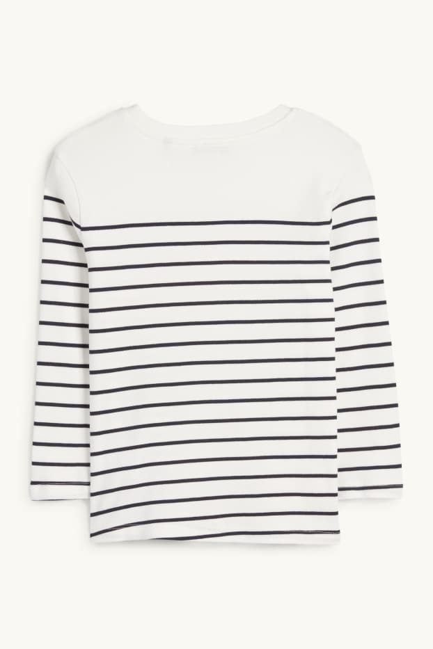 Women - Long sleeve top - striped - cremewhite