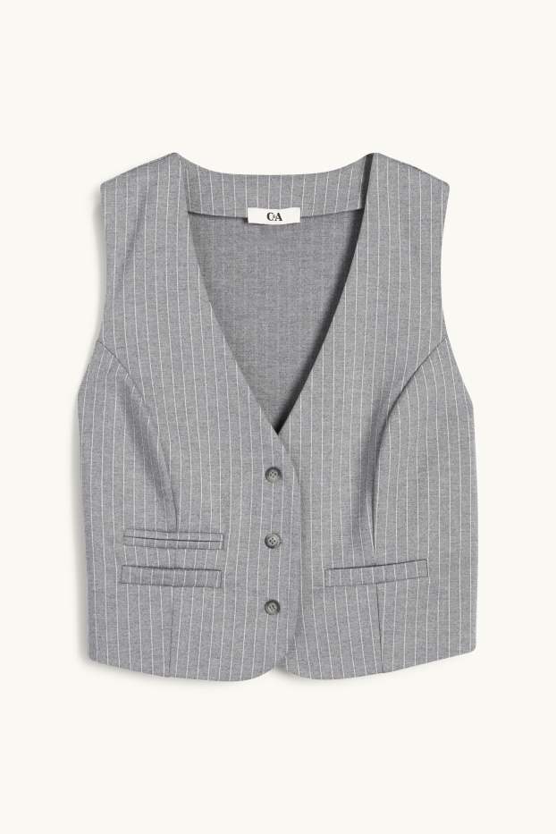 Dona - Americana - entallada - ratlla diplomàtica - gris