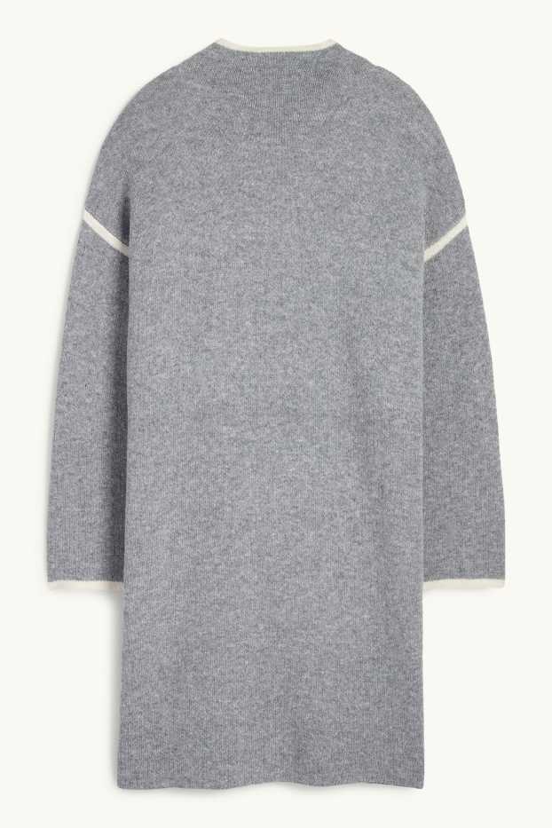 Dámské - Pletené šaty - světle šedá