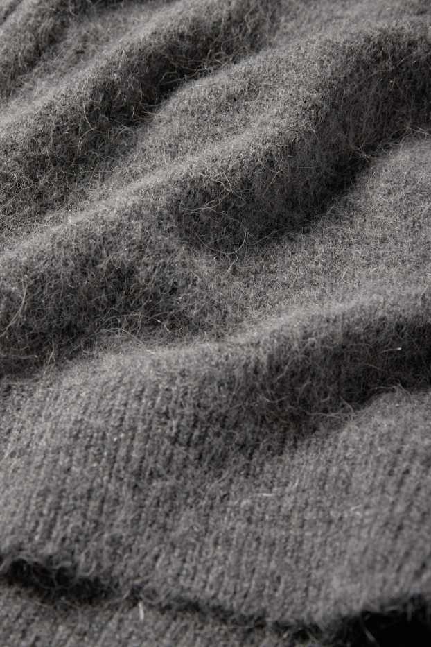 Femmes - Pull avec teneur en alpaga - gris chiné