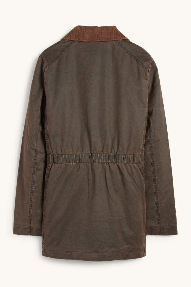Women - Parka - lined - brown