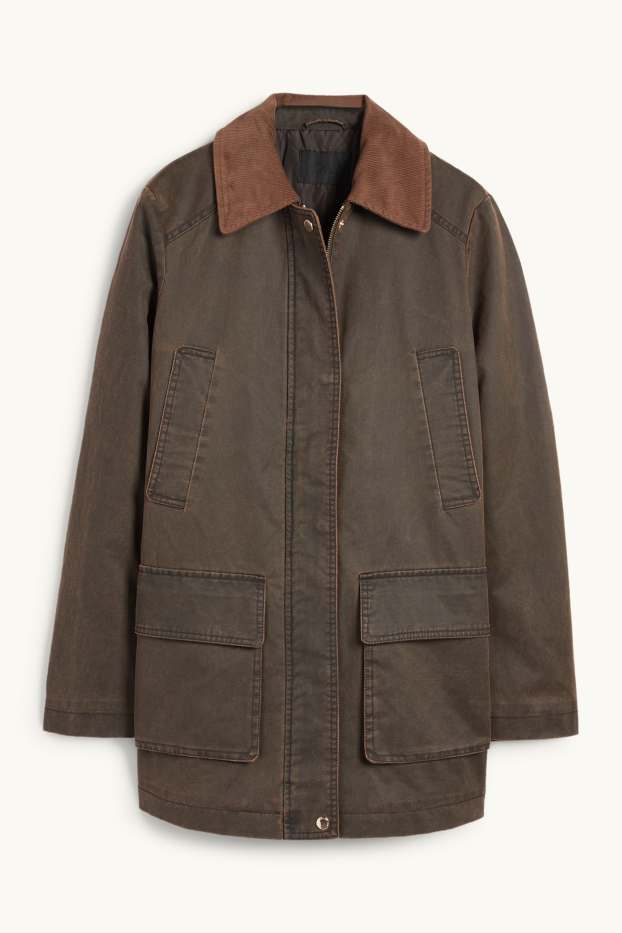 Women - Parka - lined - brown
