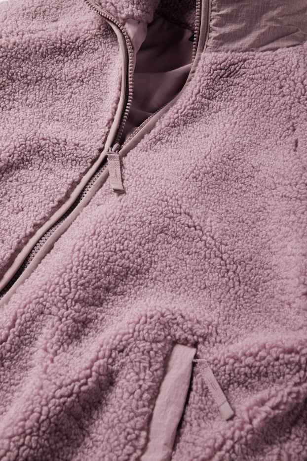 Femmes - Veste en peluche de sport - doublée - violet clair