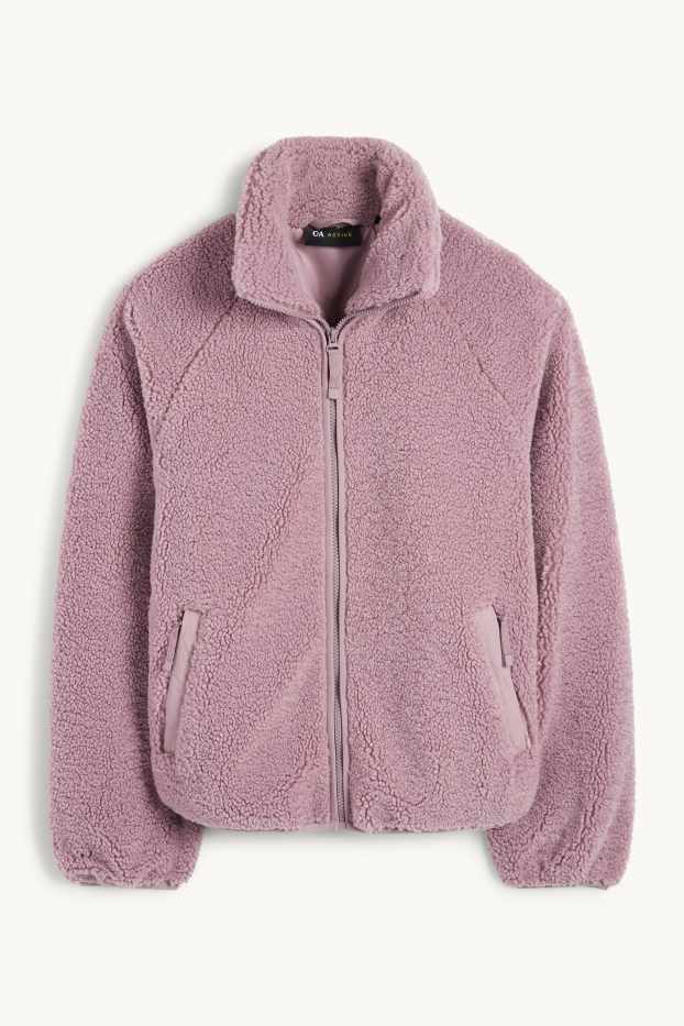 Femmes - Veste en peluche de sport - doublée - violet clair