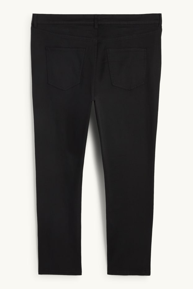 Femei - Pantaloni de stofă - talie înaltă - slim fit - negru