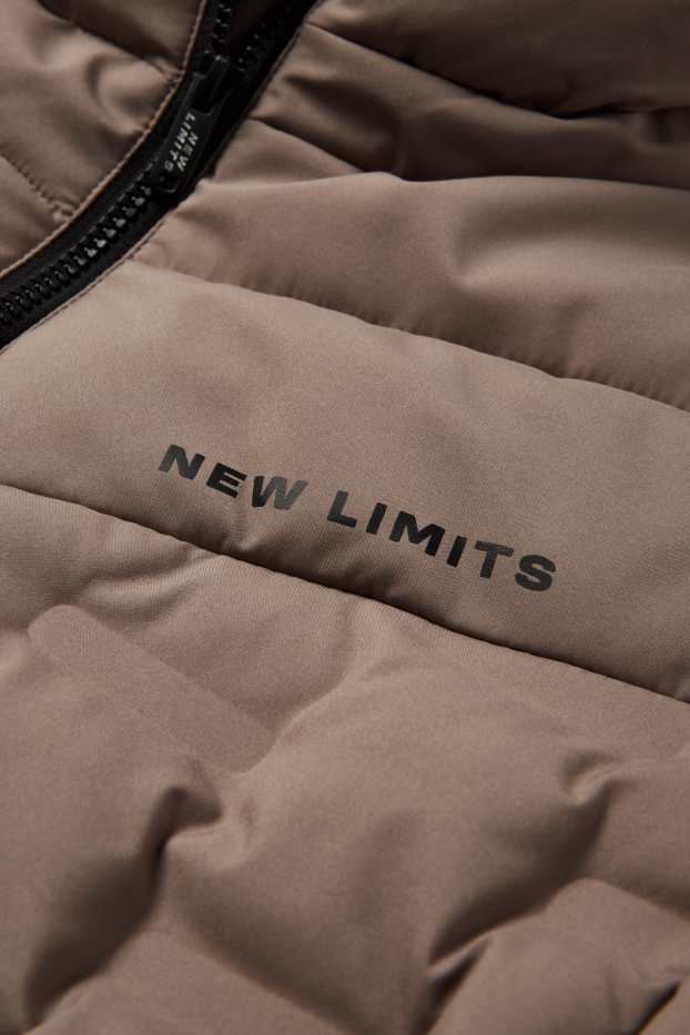 Kinder Buben - Steppjacke mit Kapuze - hellbraun