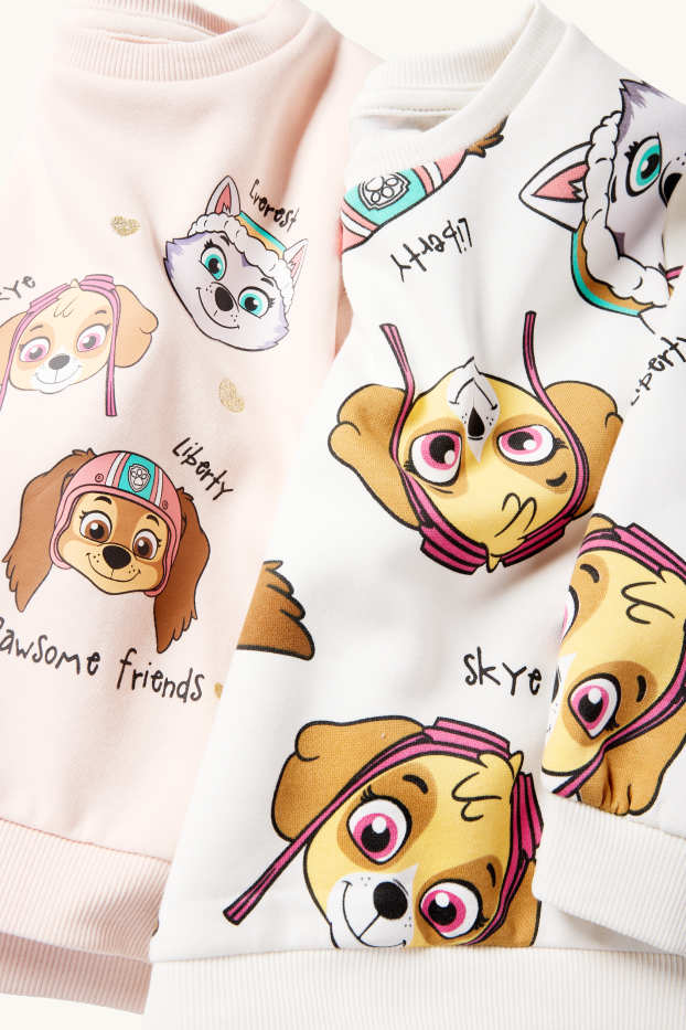 Bambine - Confezione da 2 - felpa - PAW Patrol - Skye, Everest - rosa